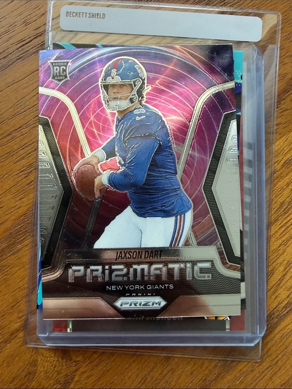 Panini Prizm Jaxson Dart New York Giants Football Trading Card - Blue